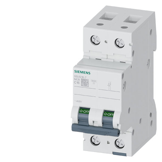 SIEM 5SL6216-7 Leitungsschutzschalter 400V 6kA 2pol. C 16A