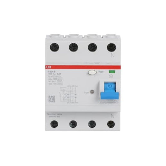 ABB F204B-40/0,3 FI-Schutzschalter Typ B 4P 40A 300mA 3kA 4TE 2CSF204568R3400