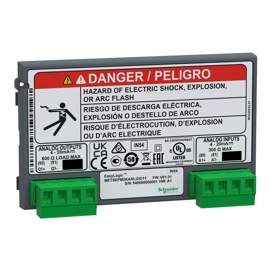 SE METSEPM2KANLGIO11 EasyLogic PM2X30 - E/A-Modul - Analog - 1 Eingang + 1 Ausga