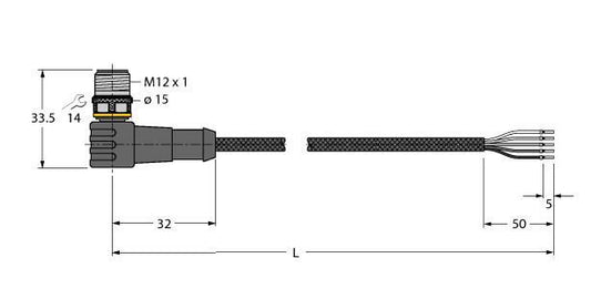 TURC WSC5T-10/TXL1001 Schweißfunkenbeständige Aktuator- und Sensorleitung Anschl