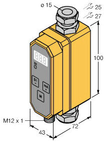TURC FTCI-15D15A4P-LIUP8X-H1141 Durchflussmesser Inline-Sensor mit integrierter