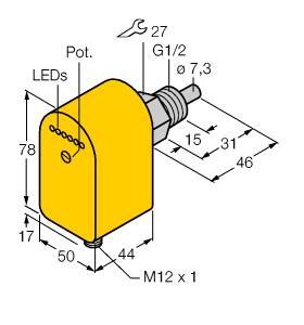 TURC FCS-G1/2A4P-LIX-H1141 Strömungssensor Eintauchsensor mit integrierter Auswe