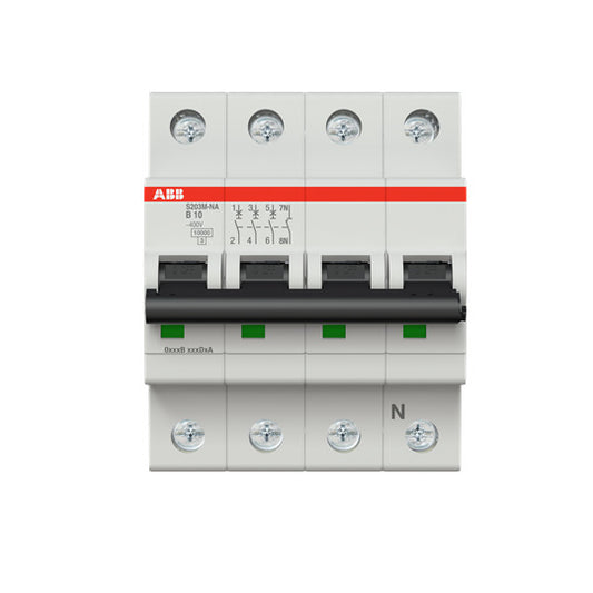 ABB S203M-B10NA Sicherungsautomat B-Char.,10kA,10A,3P,+N A S203M-B10NA