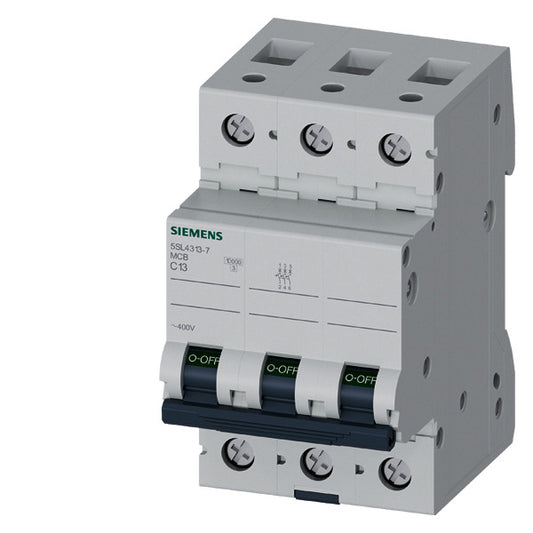 SIEM 5SL4313-7 Leitungsschutzschalter 400V 10KA, 3Polig, C, 13A