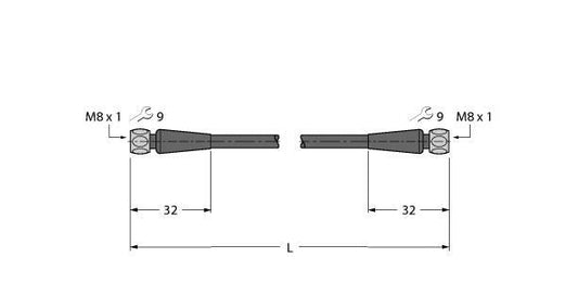 TURC PKGH3M-20-PKGH3M/TFE Food & Beverage hygienic / PVC, Verbindungsleitung