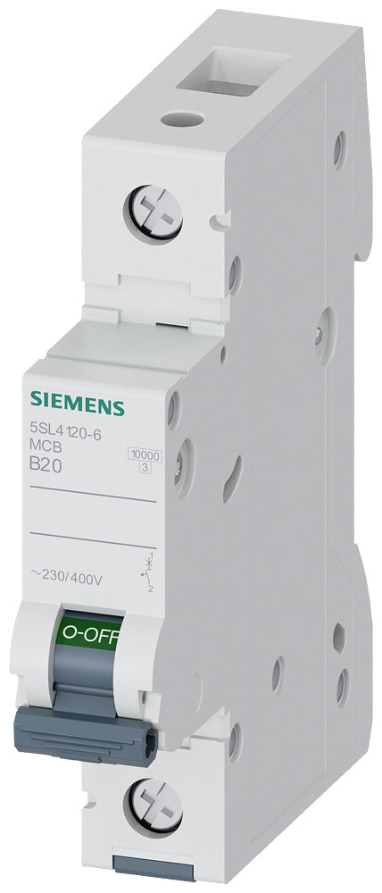 SIEM 5SL4120-6 Leitungsschutzschalter 230/400V 10KA, 1Polig, B, 20A