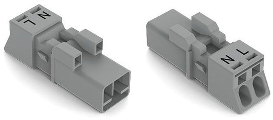 WAGO 890-252/060-000 Stecker ohne Zugentlastungsgehäuse 2-polig, grau