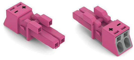 WAGO 890-282/082-000 Buchse ohne Zugentlastungsgehäuse 2-polig, pink