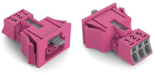 WAGO 890-783/081-000 Buchse Snap-In-Ausführung 3-polig, pink