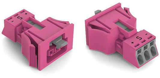 WAGO 890-783/082-000 Buchse Snap-In 3-P. mit VK, pink Kod.B