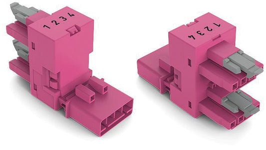 WAGO 890-1683 h-Verteiler 1 x Stecker / 2 x Buchse 4-polig, pink