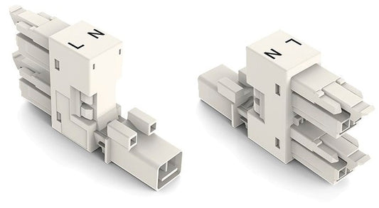 WAGO 890-1684 h-Verteiler zur Abgangsverdopplung 1 x Stecker / 2 x Buchse 2-poli