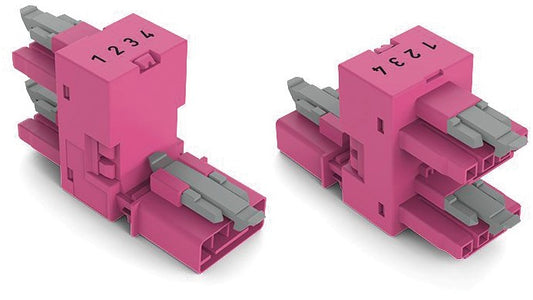 WAGO 890-1783 h-Verteiler 1 x Stecker / 2 x Buchse 4-polig, pink