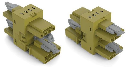 WAGO 890-1735 Verteiler 1 x Stecker / 3 x Buchse 4-polig, hellgrün