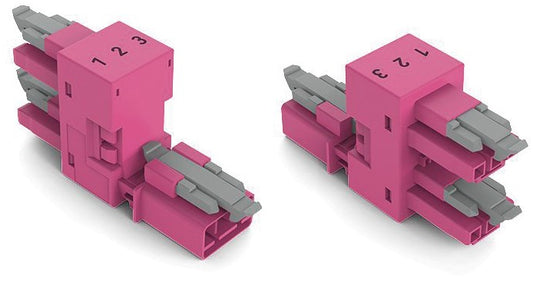 WAGO 890-1763 h-Vert. 3P.S T/BU-BU Kod. B pink 3VK
