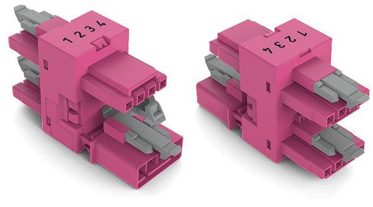 WAGO 890-1736 Verteiler 1 x Stecker / 3 x Buchse 4-polig, pink