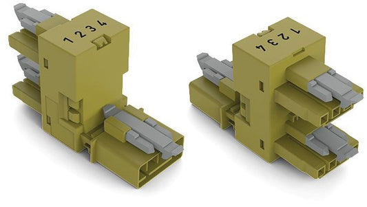 WAGO 890-1782 h-Verteiler 1 x Stecker / 2 x Buchse 4-polig, hellgrün