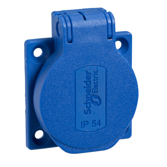 SE PKS51B Schukosteckdose Blau 50X50Mm IP54