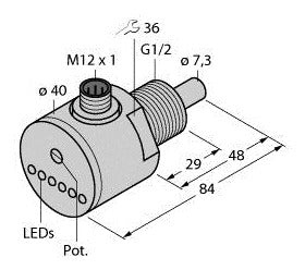 TURC FCS-GL1/2A4-AP8X-H1141 Strömungssensor Eintauchsensor mit integrierter Ausw