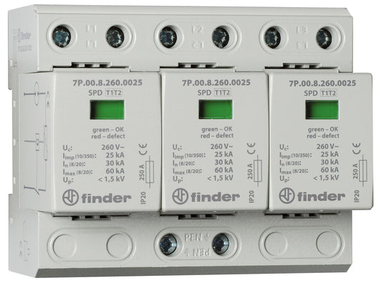 FIN 7P.03.8.260.1025 Überspannungsableiter Typ 1+2 Varistor u.Funkenstrecke für