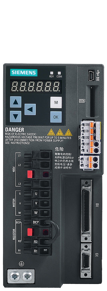 SIEM 6SL3210-5FE10-8UA0 SINAMICS V90 3AC 380-480V 2,6A 45-66Hz