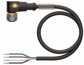 TURC WKC4.4T-P7X2-2/TXL Sensor-/Aktorltg. PUR 4adrig 2M M12 BU gew. 4pol. LED