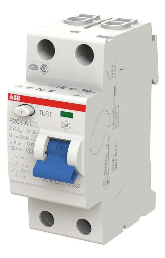 ABB F202A-16/0,01 Fehlerstrom-Schutzschalter 2P 16A