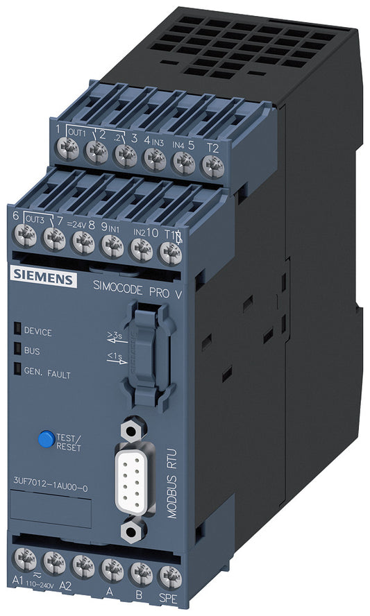 SIEM 3UF7012-1AU00-0 Grundgerät SIMOCODE pro V, MODBUS RTU-Schnittstelle 57,6 kB