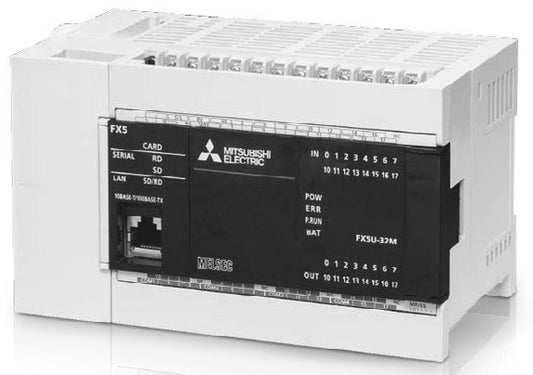 MIT FX5U-32MR/DS SPS, FX5U CPU DC24V, 16 Eingänge, 16xRelay, 3xAnalog, Eth., RS4