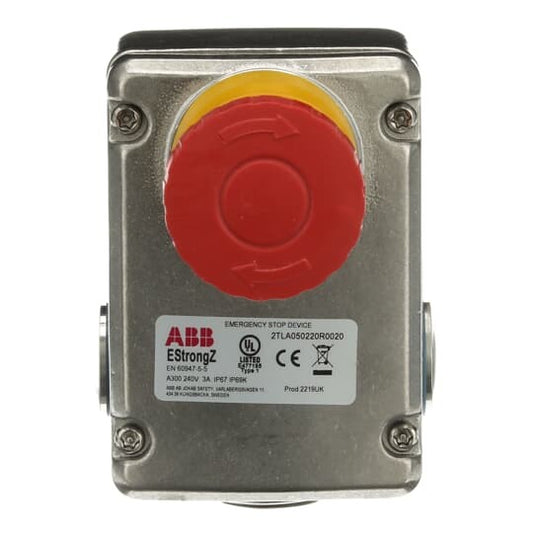 ABB EstrongZ Not-Halt-Taster, Edelstahl 2 NC + 2 NO, M20 2TLA050220R0020