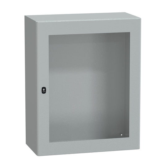 SE NSYS3D10840T Wandschrank, HxBxT=1000x800x400mm, Tür transparent, RAL7035