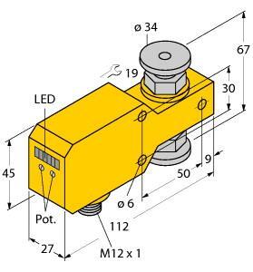 TURC FCI-34D10A4P-LIX-H1141 Strömungssensor Inline-Sensor mit integrierter Auswe
