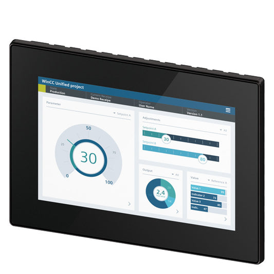 SIEM 6AV2128-3KB36-0AX1 SIMATIC HMI MTP1000 Unified Comfort Neutrale Front