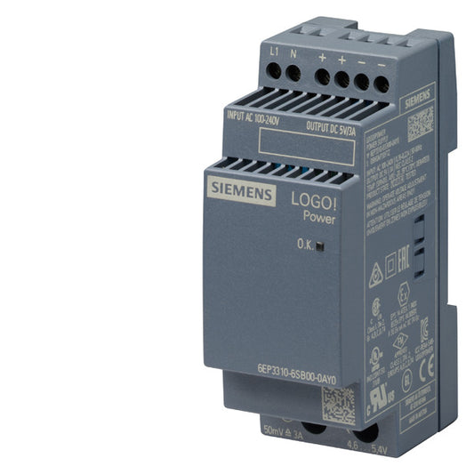 SIEM 6EP3310-6SB00-0AY0 LOGO!POWER 5 V / 3 A Geregelte Stromversorgung Eingang: