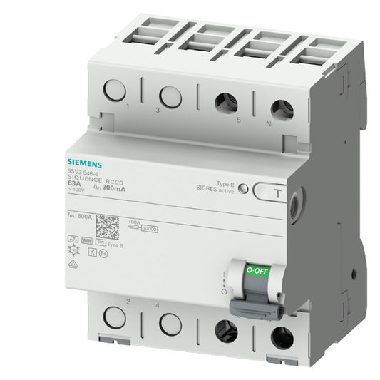 SIEM 5SV3324-4 FI-Schutzschalter Typ B 40A 1+N-polig 30mA 230V 4TE kurzzeitverz.