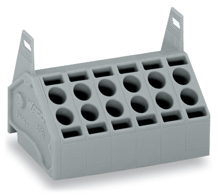 WAGO 806-206 Buchsenklemmenleiste mit Abzugshilfe 0,2-1,5 qmm grau