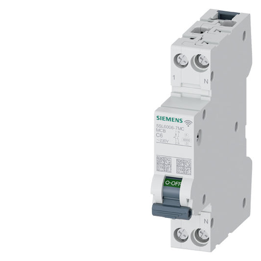 SIEM 5SL6006-7MC LS COM 230V 6kA, 1+N, C6 Leitungsschutzschalter