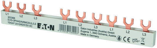 MOE EVG-3PHAS/N/6MODUL/LS Phasenschiene, 3 Ph, 10 qmm, Gabel, 4+6 TE