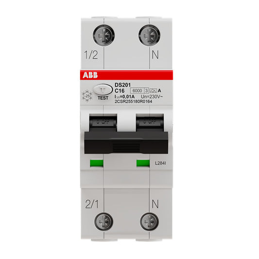 ABB DS201A-C16/0 A10 FI/LS-Schalter 6kA 1P+N Typ A C 16A 10mA 2CSR255180R0164