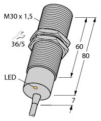 TURC BI10-M30-AZ3X/S120 Induktiver Sensor mit erweitertem Temperaturbereich