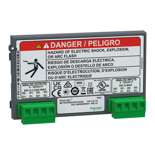 SE METSEPM2KANLGIO22 EasyLogic PM2X30 - E/A-Modul - Analog - 2 Eingänge + 2 Ausg