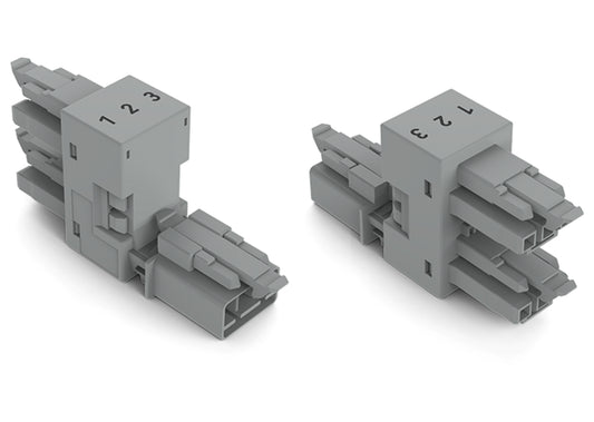 WAGO 890-1761 h-Vert. 3P.S T/BU-BU Kod. B grau 3VK