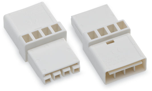 WAGO 890-654 Zwischenkupplung 1 x Stecker / 1 x Buchse weiß
