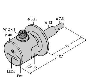 TURC FCS-50A4-AP8X-H1141/D014 Strömungssensor Eintauchsensor mit integrierter Au