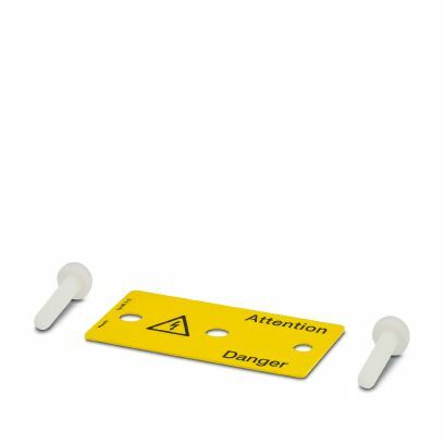 PHO WS 5-15 Warnschild 5 Klemmen Raster 15mm