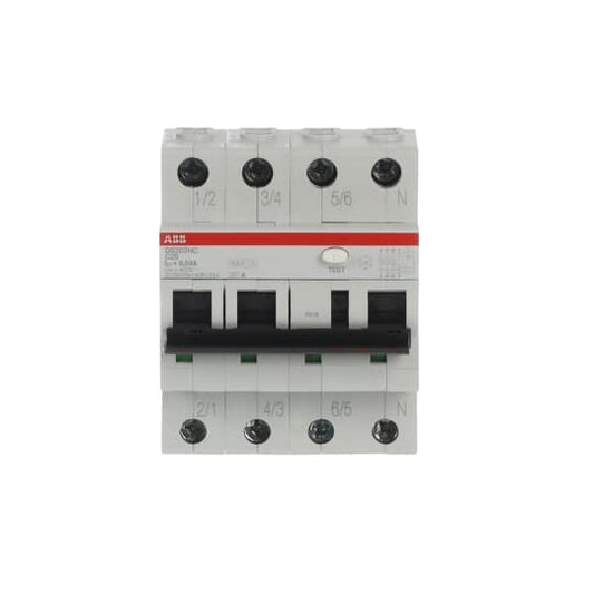 ABB DS203NCA-C25/0,03 FI/LS-Schalter DS203NCA-C25/0,03 6kA, 3P+N, Typ A, C 25, 3