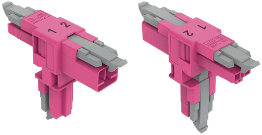 WAGO 890-1703 T-Verteiler 2-P. 3 VK Kod.B pink