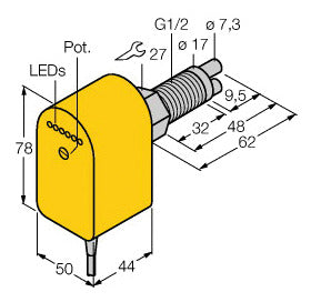 TURC FCS-GL1/2A2P-VRX/24VDC/A Strömungssensor Eintauchsensor mit integrierter Au