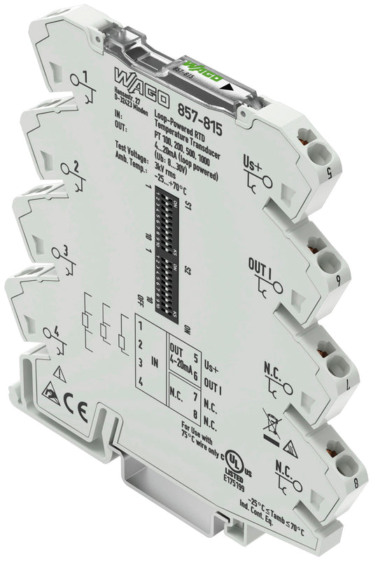 WAGO 857-815 JUMPFLEX Temperaturmessumformer Pt 100, Pt 200, Pt 500 und Pt 1000