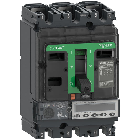SE C25W46E100 Kompaktleistungsschalter ComPacT NSX250HB2 mit Micrologic 6.2 E 4P